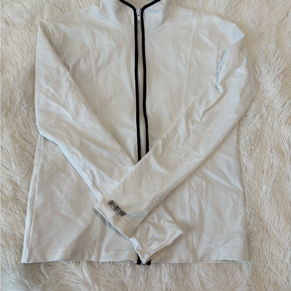 Women's White Zip-Up Jacket